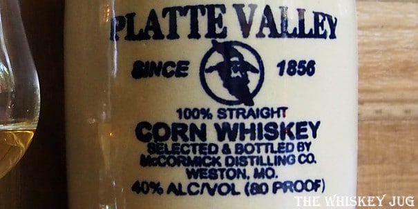 Platte Valley Corn Whiskey Label