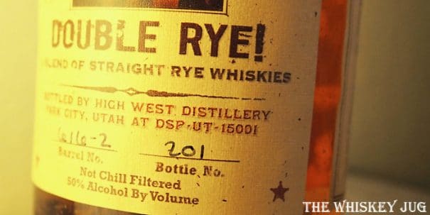 High West Double Rye Barrel Select Label