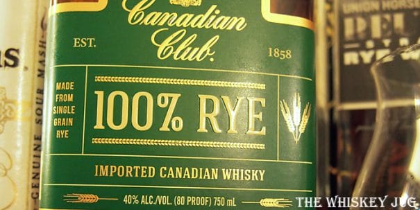 Canadian Club 100% Rye Label