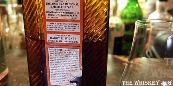 Special Old Reserve Medicinal Pint Label