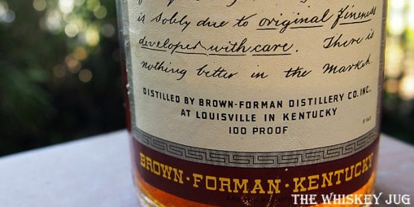 1943 Old Forester Bottled In Bond Label