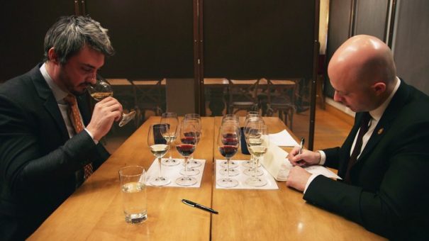 Two Master Sommeliers at a table