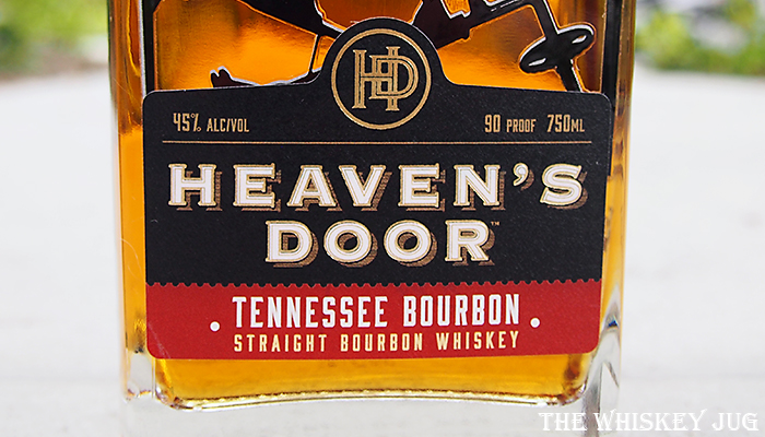 Label for the Heaven's Door Bourbon