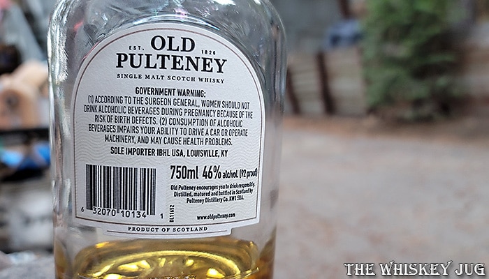 Old Pulteney 15 Years Label