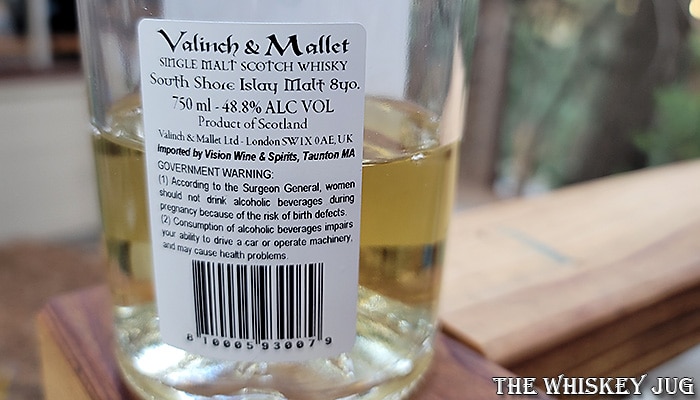 Valinch and Mallet South Shore Islay Malt 8 Years Review Label