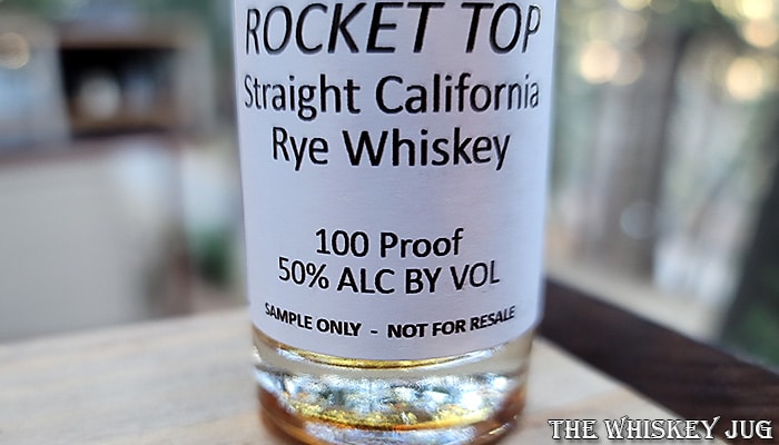Redwood Empire Rocket Top California Rye Whiskey Label