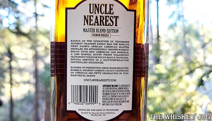 Uncle Nearest Master Blend Edition Label