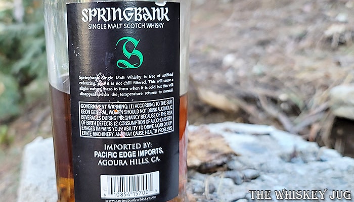 Springbank 15 Years Back Label