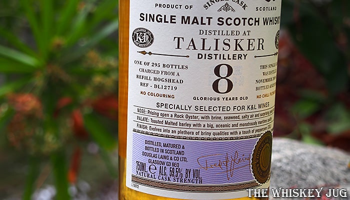 2009 Old Particular Talisker 8 Years Label